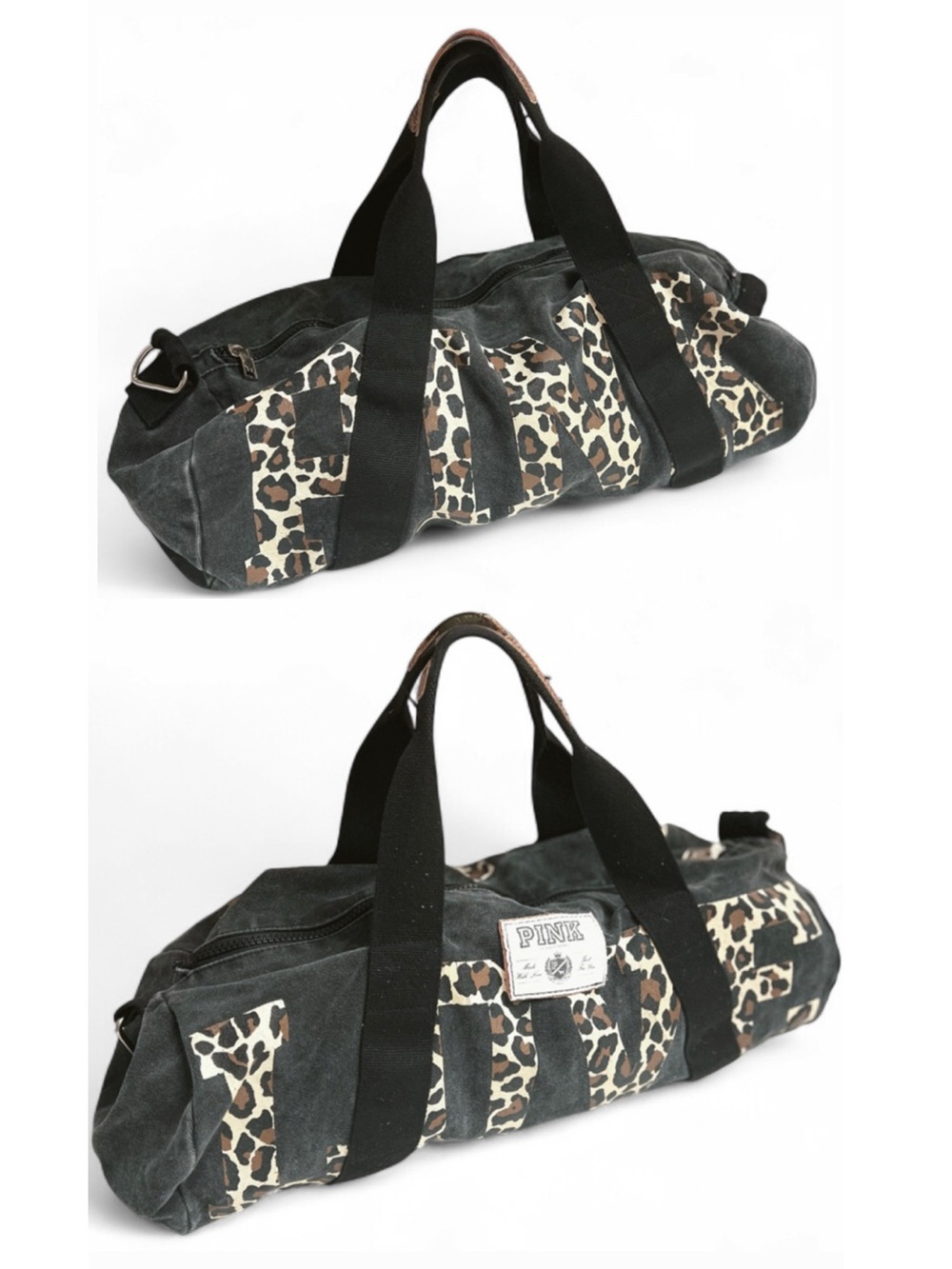 2008 Vintage VS PINK | RARE Leopard Duffle/Travel Weekender Bag